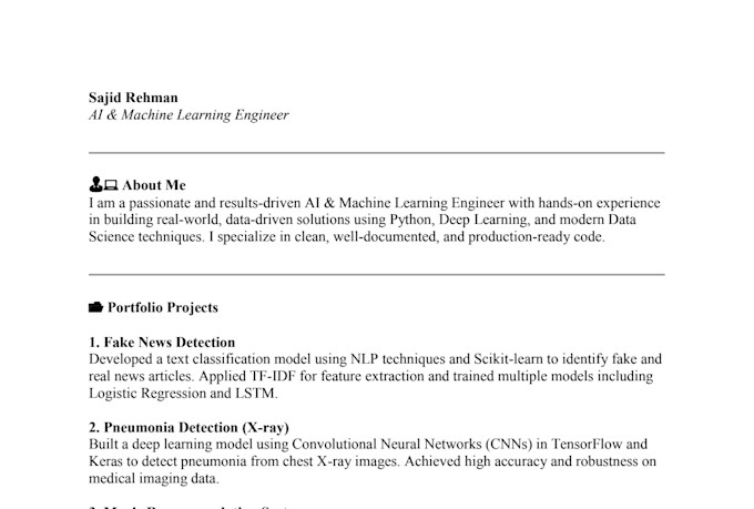 do ml and deep learning tasks using python professionally